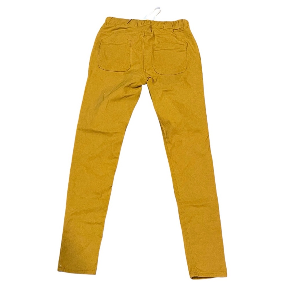 MAO Mustard Yellow Skinny Pants L fall autumn colors pockets elastic drawstring - Picture 3 of 8